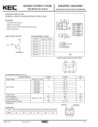 Datasheet KRA552U manufacturer KEC